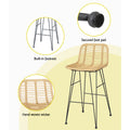 Gardeon 3 Piece Outdoor Wicker Bar Set Patio Bistro Table Chairs