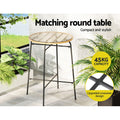 Gardeon 3 Piece Outdoor Wicker Bar Set Patio Bistro Table Chairs