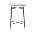 Gardeon Wicker Bar Table Glass Top Outdoor Bistro Patio Dining