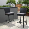 Gardeon Outdoor Bar Stools 2pc Rattan Wicker Dining Chair Set
