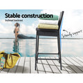Gardeon Outdoor Bar Stools 4pce Rattan Dining Chair Set