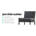 Gardeon Outdoor Bar Stools 4pce Rattan Dining Chair Set