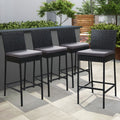 Gardeon Outdoor Bar Stools 4pce Rattan Dining Chair Set