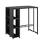 Gardeon Outdoor Bar Table Wicker Bistro Patio Furniture Black Glass