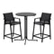 Gardeon Outdoor Bar Set 3PC Bistro Dining Table Stools Steel Black