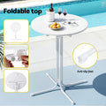 Gardeon 3PC Outdoor Bar Set White Steel Bistro Dining Stools Table