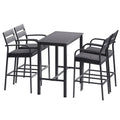Gardeon 5 Piece Outdoor Bar Set Aluminium Table Dining Chairs Stools