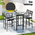 Gardeon 5 Piece Outdoor Bar Set Aluminium Table Dining Chairs Stools