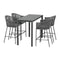 Gardeon 5pc Outdoor Bar Set Rope Chairs Patio Bistro Dining Table