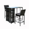 Gardeon 3pc Outdoor Bar Set Wicker Patio Dining Table Stools