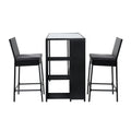 Gardeon 3pc Outdoor Bar Set Wicker Patio Dining Table Stools
