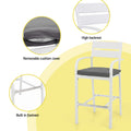 Gardeon Outdoor Bar Set 5-Piece Patio Dining Chairs Aluminium Table Stools White