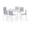 Gardeon 7pc Outdoor Bar Set White Dining Chairs Stools Patio Table