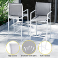 Gardeon 7pc Outdoor Bar Set White Dining Chairs Stools Patio Table