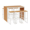 Gardeon 7pc Outdoor Patio Bar Set 6 Seater Bistro Table Chairs