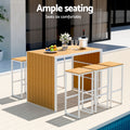 Gardeon 7pc Outdoor Patio Bar Set 6 Seater Bistro Table Chairs