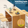 Gardeon 7pc Outdoor Patio Bar Set 6 Seater Bistro Table Chairs