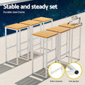 Gardeon 7pc Outdoor Patio Bar Set 6 Seater Bistro Table Chairs