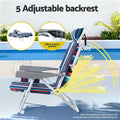 Gardeon Beach Chair Backpack Cooler Blue Fishing Lightweight Storage