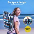 Gardeon Beach Chair Backpack Cooler Blue Fishing Lightweight Storage