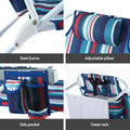 Gardeon Beach Chair Backpack Cooler Blue Fishing Lightweight Storage