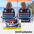 Gardeon Beach Chair Backpack Cooler Blue Fishing Lightweight Storage