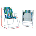 Gardeon Folding Camping Chair Steel Portable Outdoor Patio Furniture