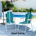 Gardeon Folding Camping Chair Steel Portable Outdoor Patio Furniture