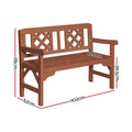 Gardeon 2 Seater Wooden Garden Bench Outdoor Patio Chair Natural