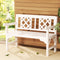 Gardeon 2 Seat Wooden Garden Bench Chair Patio Lounge White