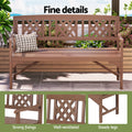 Gardeon 3 Seat Wooden Garden Bench Outdoor Patio Chair Natural