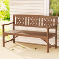 Gardeon 3 Seat Wooden Garden Bench Outdoor Patio Chair Natural