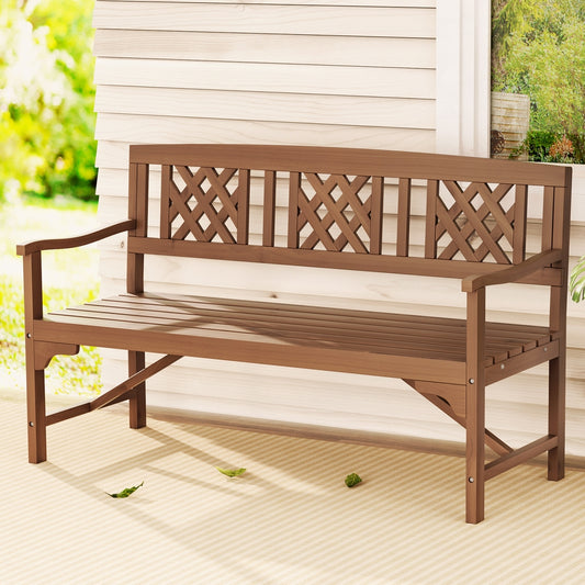 Gardeon 3 Seat Wooden Garden Bench Outdoor Patio Chair Natural