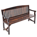 Gardeon 5FT Wooden Garden Bench 3 Seater Charcoal Patio Furniture