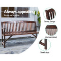 Gardeon 5FT Wooden Garden Bench 3 Seater Charcoal Patio Furniture