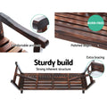 Gardeon 5FT Wooden Garden Bench 3 Seater Charcoal Patio Furniture