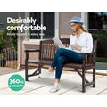 Gardeon 5FT Wooden Garden Bench 3 Seater Charcoal Patio Furniture