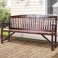 Gardeon 5FT Wooden Garden Bench 3 Seater Charcoal Patio Furniture