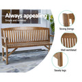 Gardeon 5FT Wooden Garden Bench 3 Seat Patio Chair Natural