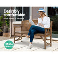 Gardeon 5FT Wooden Garden Bench 3 Seat Patio Chair Natural