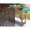Gardeon 5FT Wooden Garden Bench 3 Seat Patio Chair Natural
