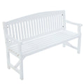 Gardeon 5FT 3 Seater Wooden Garden Bench White Patio Chair