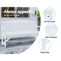Gardeon 5FT 3 Seater Wooden Garden Bench White Patio Chair