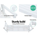 Gardeon 5FT 3 Seater Wooden Garden Bench White Patio Chair