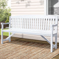 Gardeon 5FT 3 Seater Wooden Garden Bench White Patio Chair