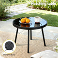 Gardeon 3PC Outdoor Bistro Set Patio Furniture Table Chairs Steel