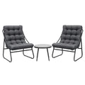 Gardeon 3PC Outdoor Bistro Set Patio Furniture Table Chairs Steel