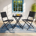 Gardeon Outdoor Bistro Set Folding Table 2 Chairs Steel Black