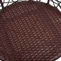 Gardeon 3PC Rattan Bistro Set Outdoor Table Chairs Brown Cushion