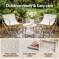 Gardeon Outdoor Bistro Set 3 Piece Patio Furniture Conversation Table and Chairs Khaki